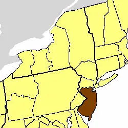 Location of the Diocese of New Jersey