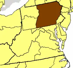 Location of the Diocese of the Susquehanna