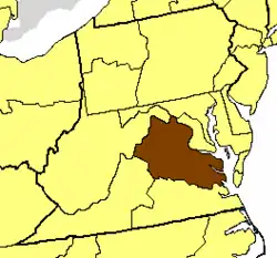 Location of the Diocese of Virginia