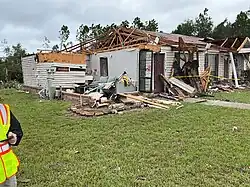 Image 141EF2 damage to a home in Crystal River, Florida. (from Tornadoes of 2023)