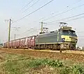 JR Freight EF66 28 in February 2007 in the later livery applied to refurbished locomotives