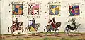 "El Triunfo del Emperador Maximiliano I", 17th century ? the four moors became three in a printed book from the Austrian area.