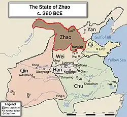Location of Zhao (state)