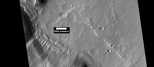 Dipping layers, as seen by HiRISE under HiWish program