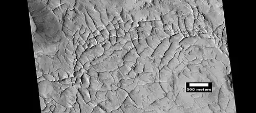 Linear ridge networks, as seen by HiRISE under HiWish program