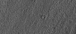 Ring mold craters on floor of a crater, as seen by HiRISE under HiWish program Location is Ismenius Lacus quadrangle.
