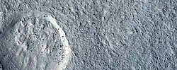 Boulders, as seen by HiRISE under HiWish program Location is Ismenius Lacus quadrangle.