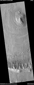 Gullies, as seen by HiRISE under HiWish program