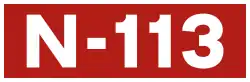 National road N-113 shield}}