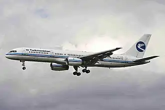 A Boeing 757-200 of Turkmenistan Airlines
