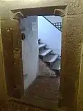 Prison cell doorway and staircase (ground floor)