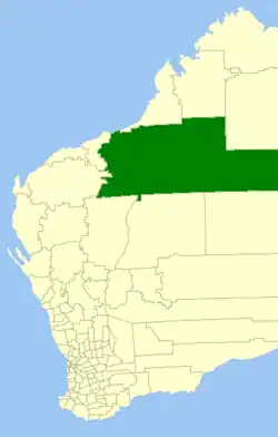 Location in Western Australia