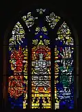Three-light window on east-chancel wall, Harry Stammers, 1964