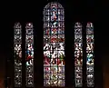 The east window, depicting the wedding feast at Cana