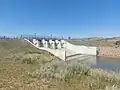 Eastend Dam, concrete spillway