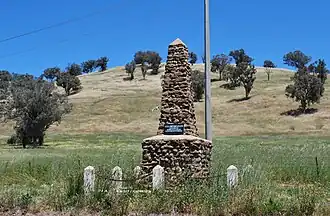 Monument to the explorers, Hume and Hovell at Ebden, 2009
