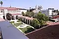 The Ebell courtyard. The building was designed by Sumner P. Hunt in a Romanesque/Mediterranean Revival style.