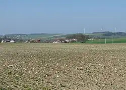 General view of the village and wind farm