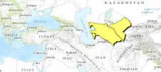 Ecoregion territory (in yellow)