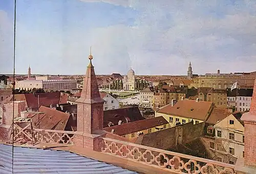 Part of the panorama of Berlin, Altes Museum is on the left