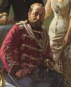 Edward, Prince of Wales wearing the officer pelisse