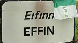 Signage in Effin village