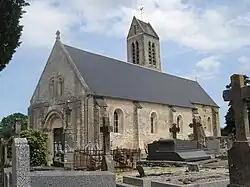The church in Le Breuil-en-Bessin
