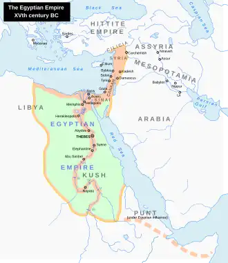 Map showing the extent of the Land of Punt
