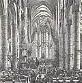 Drawing of a Heidelberg University ceremony, 1886