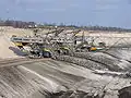 Two Type Es 3750 BCEs supporting a conveyor bridge.