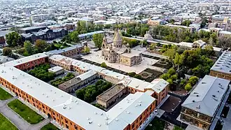 A closer aerial view