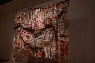 Room 25 – Modern interpretation of kente cloth from Ghana, late 20th century AD