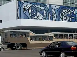 The "camel" (so called because of its two "humps") bus-trailers were introduced during the period. This one is from 2006 in Havana.