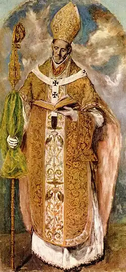 Saint Ildefonsus, Metropolitan Bishop of Toledo (El Greco, c. 1610-1614)