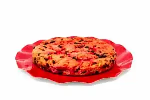 Schiaccia briaca (drunken cake) from Elba and Aleatico (Elban wine) used in the recipe