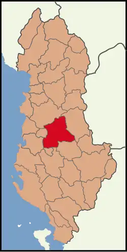 Location of Elbasan District