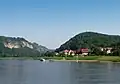 View to the left side of the Elbe onto Wehlen/Pötzscha