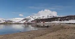 Seaside view of the village