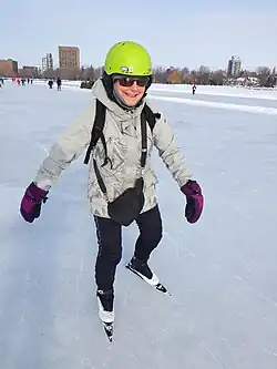 Elizabeth Pattey skating on the Rideau Canal in 2026
