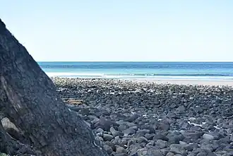The Northern side of where the old river mouth was