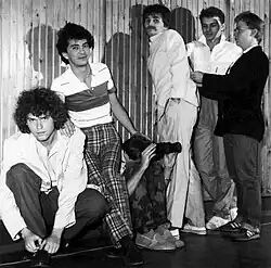 1982 line-up. Clockwise from left: István Tereh, György Cser. Gábor Kisszabó, Csaba Bogdán, Ferenc Rausch, Gábor Berkes