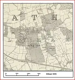Map 2. Eltham in 1870