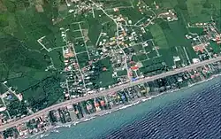 Aerial view of the neighborhood of Emamrud in the city of Hachirud