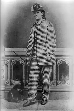 Sharp in the attire she wore for the 1,000 mile walk
