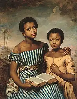 Two Girls with a Book by Emma Soyer