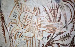 Nyckelharpa fresco, Emmislöv Church, Scania, Sweden (1450–1475)