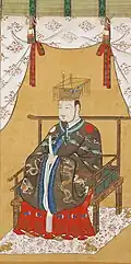 Portrait of Emperor Kanmu wearing the benkan, 1805, Enryaku-ji collection.