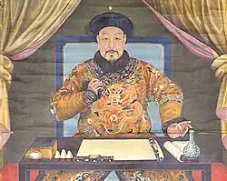 Image 69Qianlong Emperor Practicing Calligraphy, mid-18th century. (from History of painting)