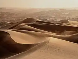 Dunes near Liwa Oasis in the region of Ar-Rub' Al-Khali