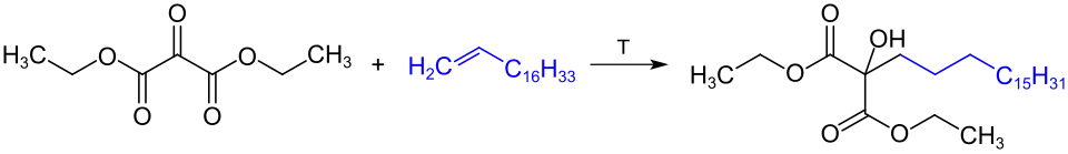 En-Reaktion mit Diethylmesoxalat